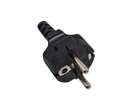 DINIC Netzkabel Schutzkontaktstecker gerade auf C13, schwarz